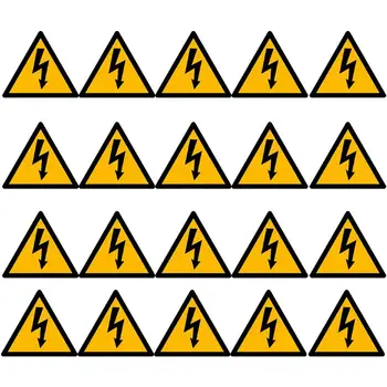 20 листов самоклеящихся наклеек с предупреждением О предупреждении о электрическом заборе Этикетки Знаки Предупреждающие наклейки для оборудования