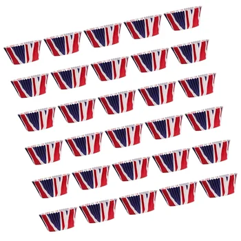 200 шт Бумажных стаканчиков для выпечки вкладышей для кексов Флаги Юнион Джек Маффин Британские бумаги Платинум