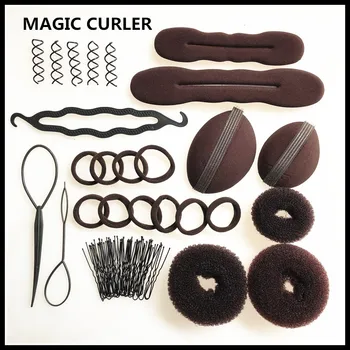 23шт Двухцветный дополнительный набор аксессуаров для волос Инструменты для плетения косичек Набор инструментов для волос Инструменты для волос