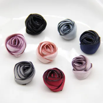 50 штук искусственных цветочных головок размером 1,3 см в корейском стиле, шелковое украшение для вечеринки, свадебный декор для дома, искусственные розы
