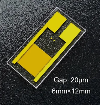 5шт 20 мкм прозрачная вилка пальцевой электрод из кварцевого стекла MEMS газовый биоэлектрохимический датчик фотоэлектрического обнаружения