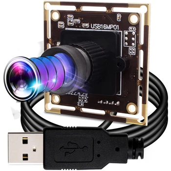 ELP USB камера 16MP IMX298 Ручной фиксированный фокус 16-мегапиксельный модуль HD-камеры Plug and Play для Windows Android Linux Mac