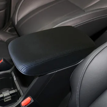 Автомобильная Кожаная Накладка для сиденья Центральной консоли, Чехол для подлокотника, Защитный чехол для Subaru Forester 2019-2021, Черный