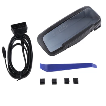 Автомобильный головной дисплей Автомобильный HUD Универсальный OBD2 GPS Спидометр Одометр Черный Простая установка
