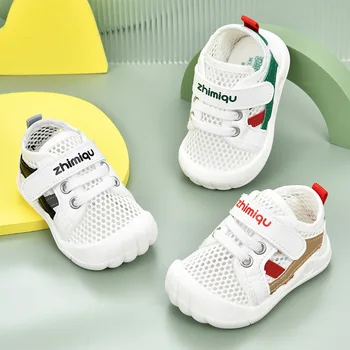 Детские сандалии, мужская летняя обувь для малышей от 0 до 1-2 лет, нескользящая детская обувь-сетка на мягкой подошве для маленьких девочек