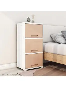 Детский шкаф-купе откидной пластиковый современный минималистичный скандинавский домашний шкаф-купе для спальни простой в сборке шкаф для хранения