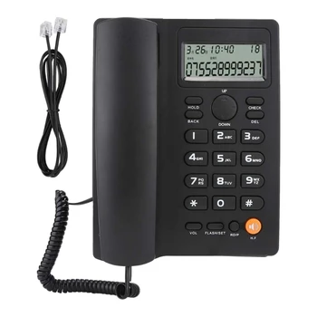 Дисплей вызывающего абонента Телефон Громкой связи Проводной стационарный телефон Стационарный телефон для домашнего офиса отеля KX-T2025
