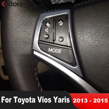 Для Toyota Vios Yaris 2013 2014 2015 Седан Матовая панель рулевого колеса автомобиля, отделка, Молдинги для интерьера, аксессуары