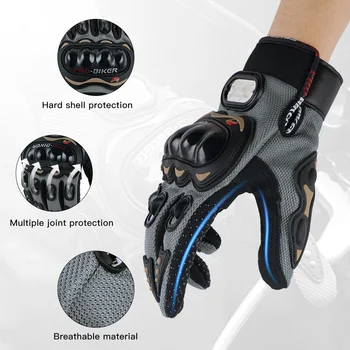 Дышащие перчатки для езды на мотоцикле, мужские летние велосипедные защитные мотоциклетные перчатки для BMW KTM Yamaha, противоударные байкерские перчатки