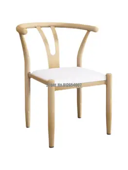Железная Y-образная спинка стула Taishi chair Китайские ресторанные столы и стулья бытовая имитация цельного дерева чайный стул Nordic