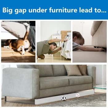 Защита от игрушек, защита днища мебели под диваном, Регулируемый по ЗАЗОРУ бампер, предотвращающий попадание вещей под диван-кушетку или