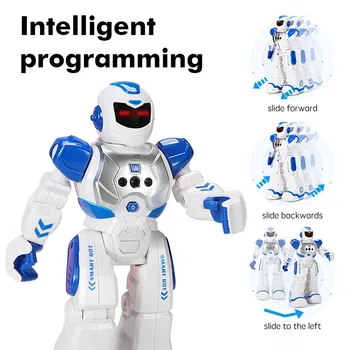 Интеллектуальный робот для раннего обучения, Поющий Инфракрасная индукция, Танцующий Робокоп, Детские Электрические игрушки с дистанционным управлением