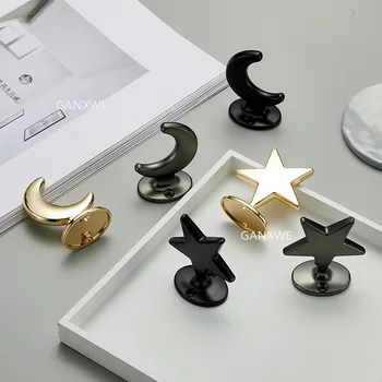 Креативная роскошная Современная минималистичная дверная ручка выдвижного ящика шкафа Кухонные дверные ручки и ручки Stars Moon Handle Ручки шкафа