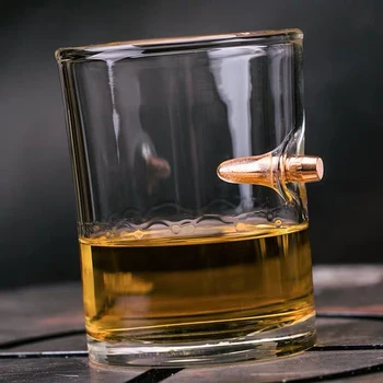 Креативный бар для виски Пива воды Хрустальный стакан в форме пули с шипованными рюмками для водки Необычная Большая Пивная кружка для питья в подарок