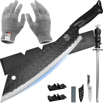 Кухонный набор XYj для нарезки ножей из нержавеющей стали с кованым острым лезвием ручной работы, 11,5-дюймовый поварской нож для мужчин, инструмент для заточки кухни