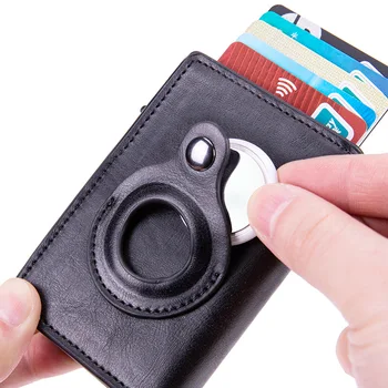 Минималистичный стиль, искусственная кожа, RFID, противоугонная щетка, Защита от потери, сумка для карт, однотонный чехол для кредитных карт, кошелек