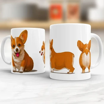 Мне нравятся мои кружки для собак corgi, 11 унций, Керамическая кофейная кружка с аниме, подарок друзьям-любителям собак на День рождения, Домашняя чашка для чая