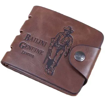 Модные Дизайнерские мужские кошельки с 4 узорами, классическая застежка, повседневные коричневые держатели для кредитных карт, кошелек для мужчин