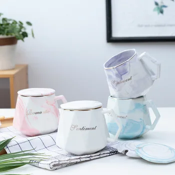 Мраморная керамическая чашка, привлекательный внешний вид, Кружка, Кофейная чашка, Подарочная коробка, Деловой партнер, Чашка для воды