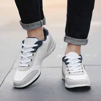 Мужские кожаные кроссовки Runnig, самая популярная мужская спортивная обувь в стиле 2023, блестящие кроссовки для бега, мужские спортивные ботинки для тенниса мужа
