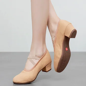 Новая Женская обувь для занятий танцами 2023 года; Танцевальная обувь для взрослых; Балетные туфли; Классическая танцевальная обувь на мягкой подошве; Обувь для занятий танцами;