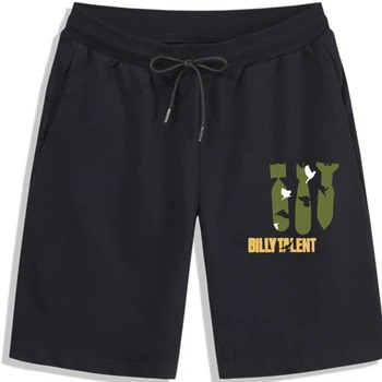 Новые мужские черные шорты с логотипом на обложке альбома известного певца Billy Talent из чистого хлопка с принтом Cool cool Letter Animeed coat cool shorts
