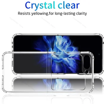 Новый Прозрачный Чехол для телефона TPU + PC Для Samsung Galaxy Z Flip5 5G Case Тонкий Ультратонкий Бампер SamsungZFlip5 ZFlip5 ZFlip 5 Flip 5