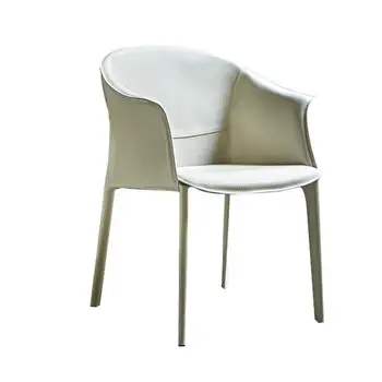 Обеденный стул из натуральной кожи с седлом, современный минималистичный Итальянский письменный стул, Дизайнерский стул для ресторана класса люкс в скандинавском стиле, Дизайнерский стул для большой квартиры