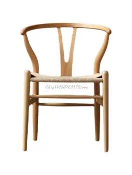 Обеденный стул из чистого массива дерева, Y-образный стул с буковой спинкой, рабочий стол, скандинавский современный Минималистичный стул для дома для отдыха