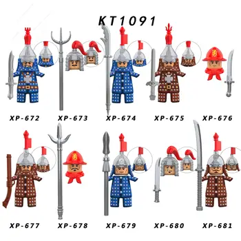 Одиночные модели Средневековых Рыцарей, Фигурки Героев, аксессуары, Строительные Блоки, игрушки для детей Серии-159 XP672 KT1091 XP673 XP674