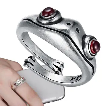 Открытые кольца в виде лягушки для женщин, серебро 925 пробы, подходящие открытые кольца в виде лягушки Для женщин, открытые кольца в виде лягушки Для женщин, мужчин и девочек