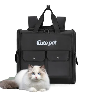 Переноска для кошки, кошачья сумка, сумка для домашних животных, Портативный рюкзак, Складной Дышащий Удобный рюкзак для домашних животных, Портативный большой космос
