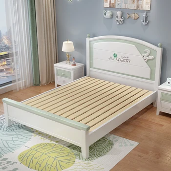 Переносные детские кровати на деревянной платформе Floro Кровати индивидуального дизайна для детей и подростков, Полноразмерная мебель для дома Cuna De Madera MQ50CB