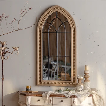 Подвесные Винтажные зеркала для макияжа в гостиной, Большие зеркала в скандинавском стиле, Эстетика стен, Espejos Decorativos De Pared Home Decoration