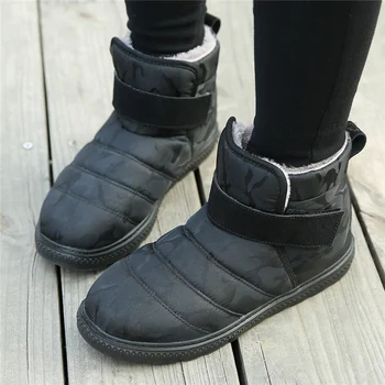 Популярная хлопчатобумажная обувь Мужские хлопчатобумажные ботинки Зимние Большие Зимние ботинки Пара хлопчатобумажных туфель