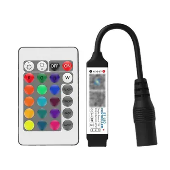 Приложение Управление музыкой RGB Bluetooth Контроллер DC5-24V RF Пульт дистанционного управления Музыкальная светодиодная лента Контроллер Регулировки яркости Мини