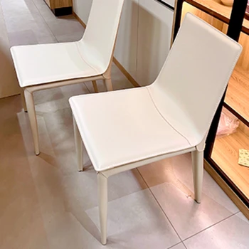 Расслабьтесь Эргономичные Кухонные Обеденные стулья Дизайнерские Металлические обеденные стулья для гостиной, мебель для дома Cadeiras из искусственной кожи для вечеринок YQ50DC