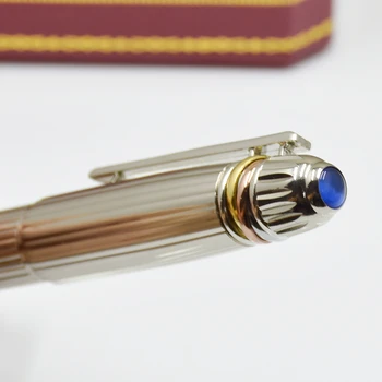 роскошная шариковая ручка из серебристого металла CT, деловые канцелярские принадлежности, модные шариковые ручки в подарок