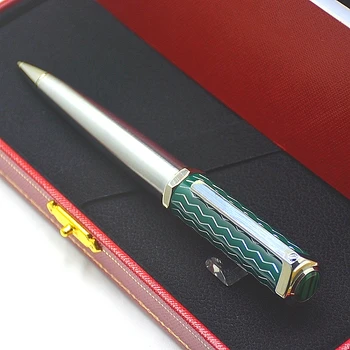 роскошная шариковая ручка черного/ серебристого каратного цвета, канцелярские принадлежности для администрации, фирменные заправочные ручки для рождественского подарка