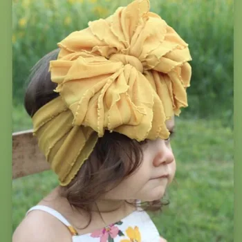 Ручной кружевной бант большого размера, простой бант, тканевая повязка на голову, цветок, шелковая лента для волос, ребенок