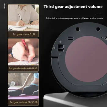 Светодиодный Цифровой кухонный таймер, USB-перезаряжаемый Магнитный напоминание о обратном отсчете выпечки, 3-Уровневый объем, Дизайн заднего кронштейна, Кухонные инструменты