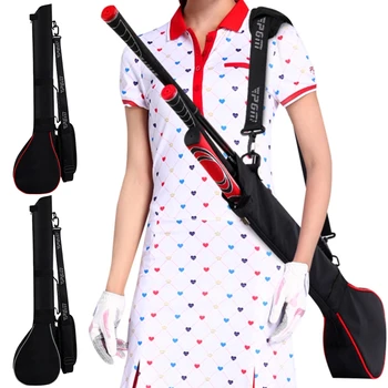 Складная сумка для оружия для гольфа, легкая, вмещает 3 клюшки, подставка для гольфа, сумка для переноски, мягкая резиновая ручка, мягкая сумка для клюшек для гольфа для мужчин и женщин