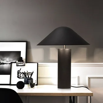 Современная настольная лампа Черного цвета, креативный дизайн, Грибовидные светильники, Регулируемый Абажур, Украшение для дома, Прикроватной тумбочки для гостиной, Светодиодное освещение