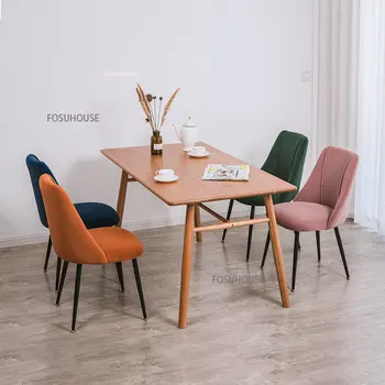 Современные бархатные обеденные стулья для гостиной, обеденный стул с мягкой спинкой, креативный дизайн, Популярные Легкие Роскошные стулья для кухни