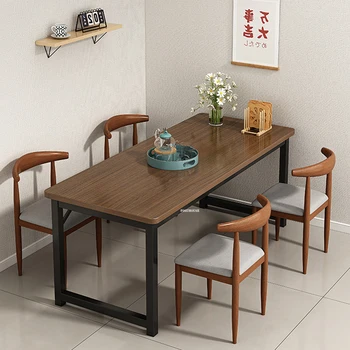 Современный обеденный стол из искусственной доски, кухонная мебель, ресторанные столы, творческая индивидуальность, простота домашнего ресторанного стола