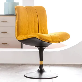 Современный обеденный стул в скандинавском стиле, легкий вращающийся стул для домашнего творчества, спальня, вращающийся стул