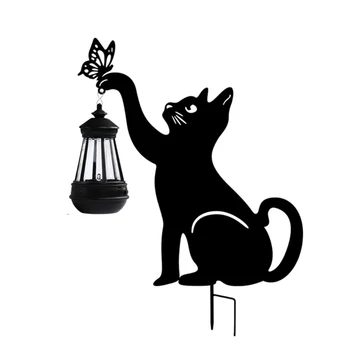 Солнечная лужайка Black Cat на открытом воздухе для создания теплой атмосферы Обеспечивает освещение-определение яркости света