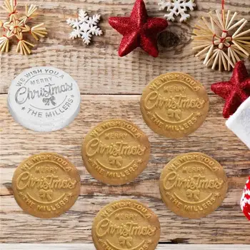 Украшения для рождественских десертов, уникальные 3D рельефные штампы для рождественского печенья, позволяющие сэкономить время, персонализированные для Merry для выпечки
