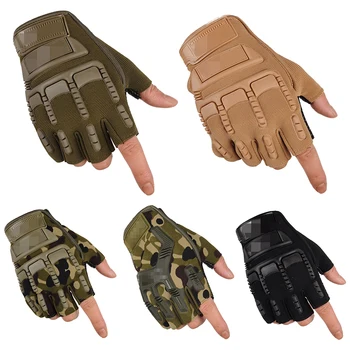 Уличные Тактические перчатки в стиле милитари, для рыбалки на полпальца, Спортивные Перчатки Унисекс для велоспорта с весом