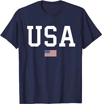 Футболка с патриотическим американским флагом Yk2, мужская футболка Homme Top Camiseta